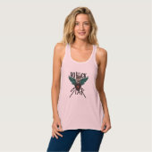 Rock-Symbol mit Wings - Star-Power und Rebel Spir Tank Top (Vorderseite Vollansicht)