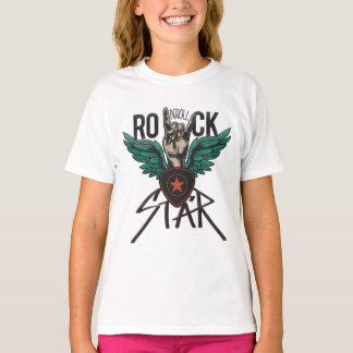 Rock-Symbol mit Wings T-Shirt