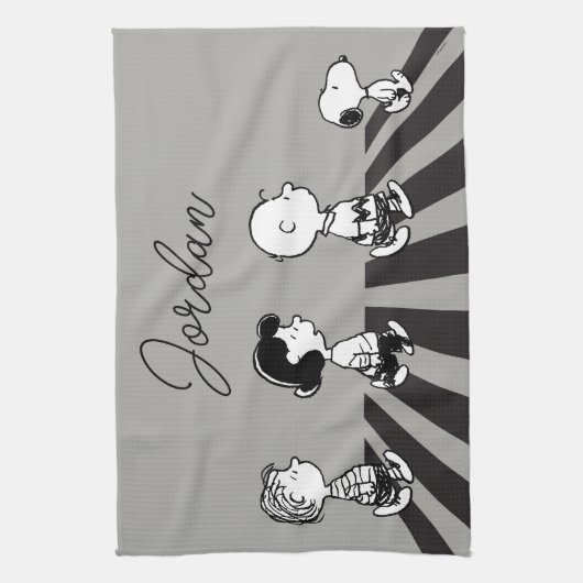 Rock-T-Shirts | Group Walk | Name hinzufügen Geschirrtuch (Vertikal)