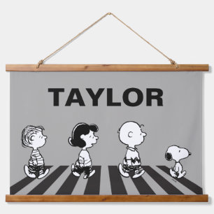 Rock-T-Shirts Group Walk Name hinzufügen Wandteppich Mit Holzrahmen