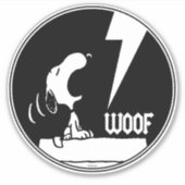 Rock-T-Shirts | Snoopy Howling Aufkleber (Vorderseite)