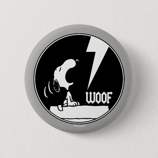 Rock-T-Shirts | Snoopy Howling Button (Vorderseite)