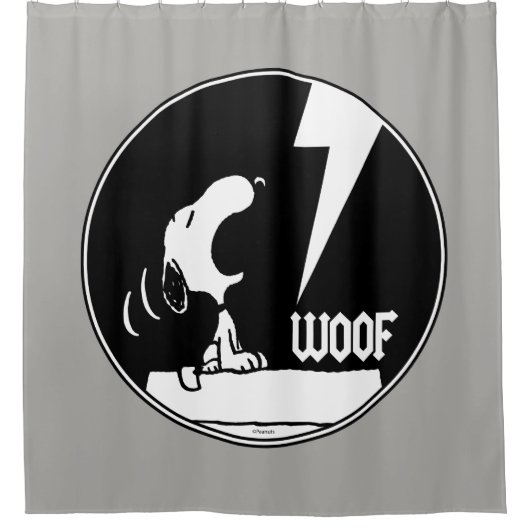 Rock-T-Shirts | Snoopy Howling Duschvorhang (Vorderseite)