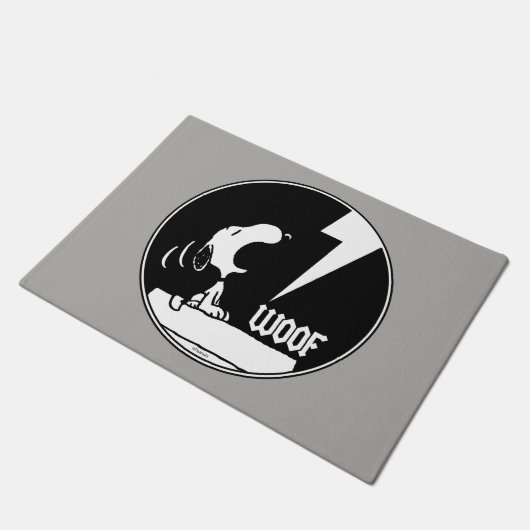 Rock-T-Shirts | Snoopy Howling Fußmatte (Schrägansicht)