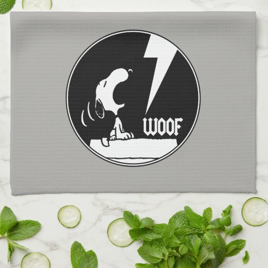 Rock-T-Shirts | Snoopy Howling Geschirrtuch (Gefaltet)