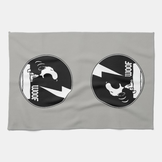 Rock-T-Shirts | Snoopy Howling Geschirrtuch (Horizontal)