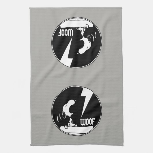 Rock-T-Shirts | Snoopy Howling Geschirrtuch (Vertikal)