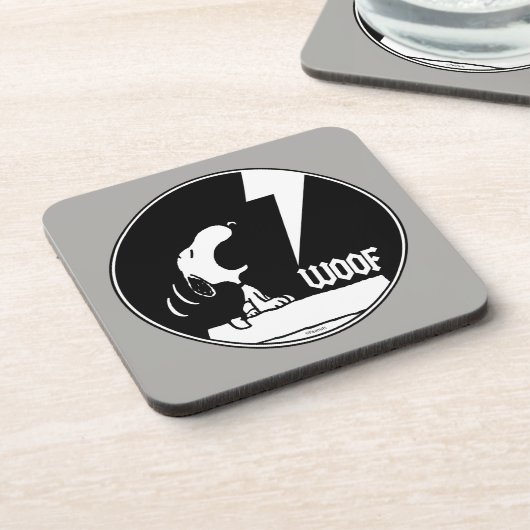 Rock-T-Shirts | Snoopy Howling Getränkeuntersetzer (Linke Seite)