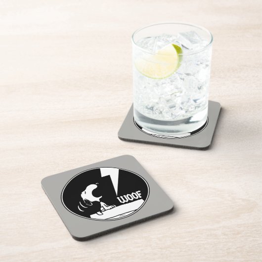 Rock-T-Shirts | Snoopy Howling Getränkeuntersetzer (Rechte Seite)