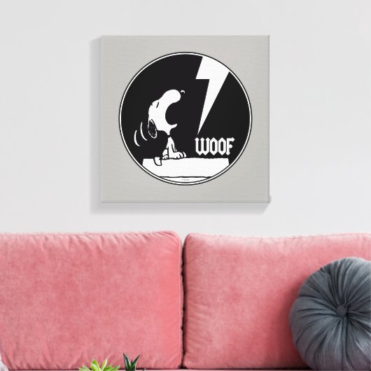 Rock-T-Shirts | Snoopy Howling Leinwanddruck (Insitu (Wohnzimmer))