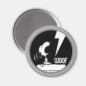 Rock-T-Shirts | Snoopy Howling Magnet (Vorderseite/Rückseite)