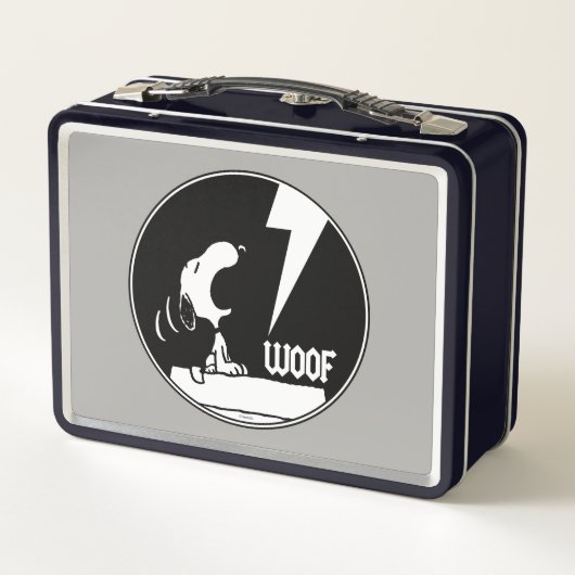 Rock-T-Shirts | Snoopy Howling Metall Brotdose (Rückseite)