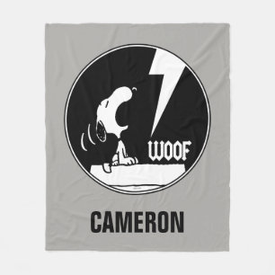 Rock-T-Shirts   Snoopy Howling   Name hinzufügen Fleecedecke