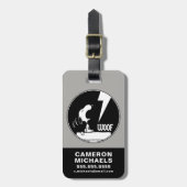 Rock-T-Shirts | Snoopy Howling | Name hinzufügen Gepäckanhänger (Vorderseite vertikal)