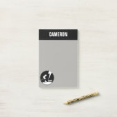 Rock-T-Shirts | Snoopy Howling | Name hinzufügen Post-it Klebezettel (Auf Schreibtisch)