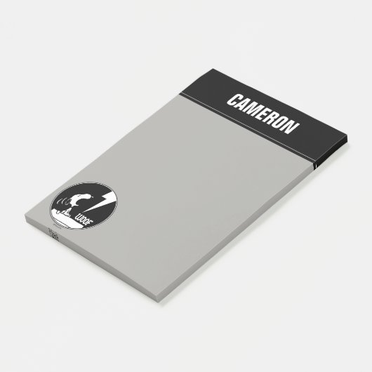 Rock-T-Shirts | Snoopy Howling | Name hinzufügen Post-it Klebezettel (angewinkelt)