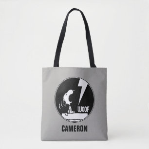 Rock-T-Shirts Snoopy Howling Name hinzufügen Tasche