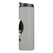 Rock-T-Shirts | Snoopy Howling | Name hinzufügen Thermosbecher (Nach rechts gedreht)