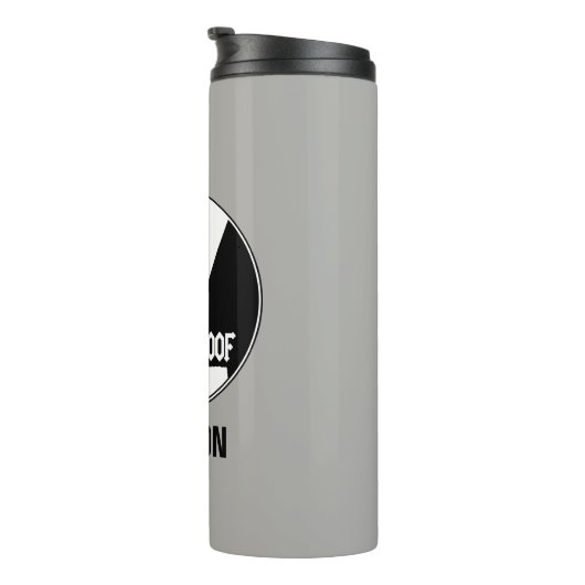 Rock-T-Shirts | Snoopy Howling | Name hinzufügen Thermosbecher (Nach rechts gedreht)