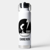 Rock-T-Shirts | Snoopy Howling | Name hinzufügen Trinkflasche (Vorderseite)