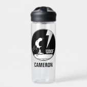 Rock-T-Shirts | Snoopy Howling | Name hinzufügen Trinkflasche (Vorderseite)