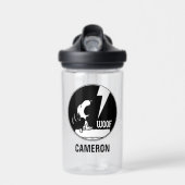 Rock-T-Shirts | Snoopy Howling | Name hinzufügen Trinkflasche (Vorne)