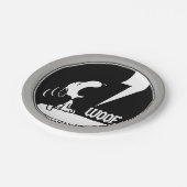 Rock-T-Shirts | Snoopy Howling Pappteller (Schrägansicht)