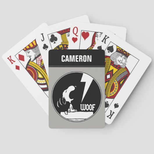 Rock-T-Shirts | Snoopy Howling Playing Cards Spielkarten (Rückseite)