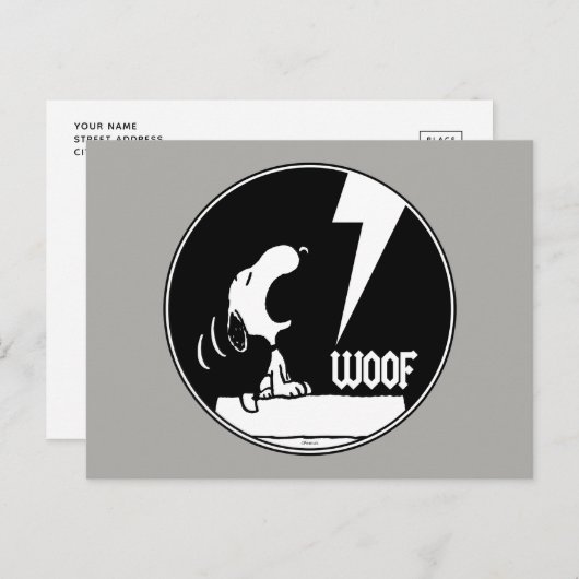 Rock-T-Shirts | Snoopy Howling Postkarte (Vorne/Hinten)