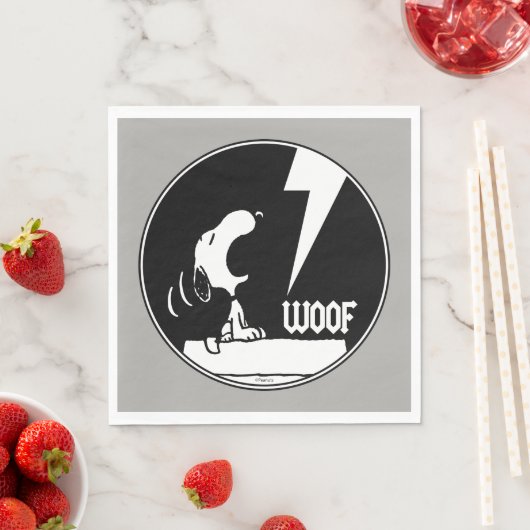 Rock-T-Shirts | Snoopy Howling Serviette (Beispiel)