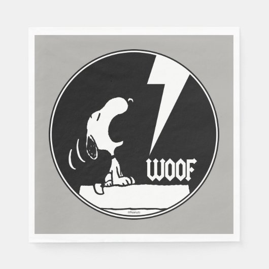 Rock-T-Shirts | Snoopy Howling Serviette (Vorderseite)