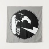 Rock-T-Shirts | Snoopy Howling Wandteppich (Vorderseite (Horizontal))