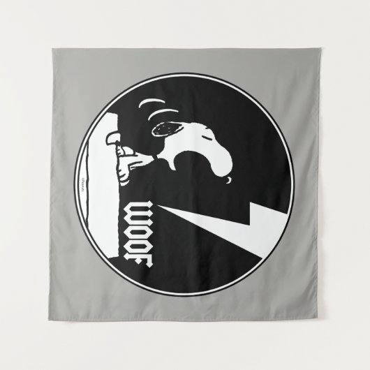 Rock-T-Shirts | Snoopy Howling Wandteppich (Vorderseite (Horizontal))