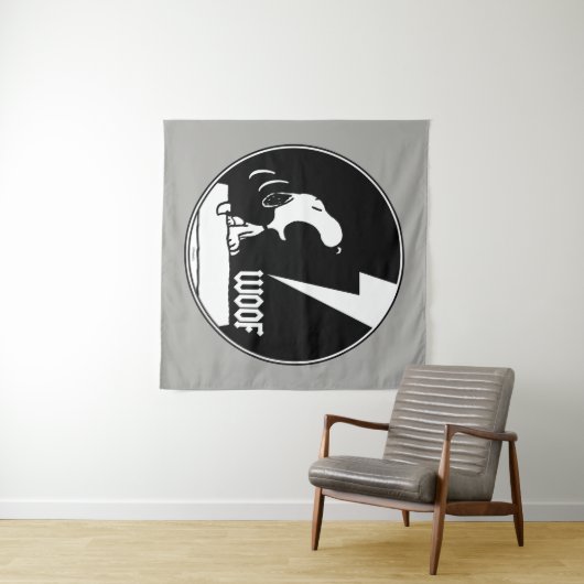 Rock-T-Shirts | Snoopy Howling Wandteppich (Beispiel (Horizontal))