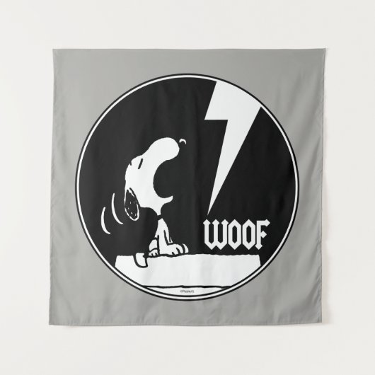 Rock-T-Shirts | Snoopy Howling Wandteppich (Vorderseite)