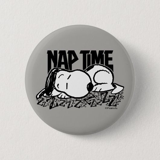 Rock-T-Shirts | Snoopy Nickerchen Time Button (Vorderseite)