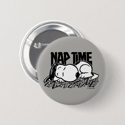 Rock-T-Shirts | Snoopy Nickerchen Time Button (Vorne & Hinten)