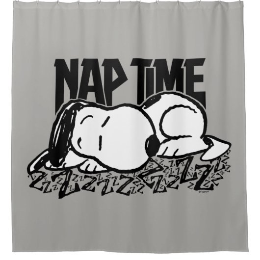 Rock-T-Shirts | Snoopy Nickerchen Time Duschvorhang (Vorderseite)