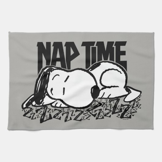 Rock-T-Shirts | Snoopy Nickerchen Time Geschirrtuch (Horizontal)