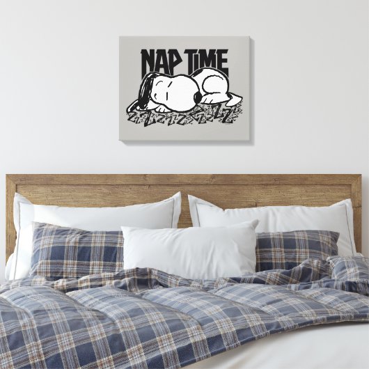 Rock-T-Shirts | Snoopy Nickerchen Time Leinwanddruck (Insitu (Schlafzimmer))