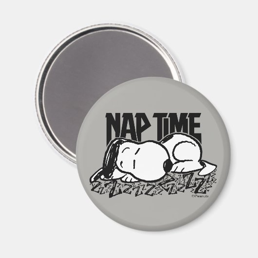 Rock-T-Shirts | Snoopy Nickerchen Time Magnet (Vorderseite/Rückseite)