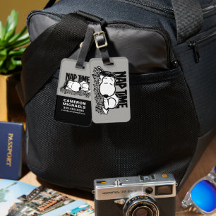 Rock-T-Shirts   Snoopy Nickerchen Time   Name hinz Gepäckanhänger