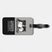 Rock-T-Shirts | Snoopy Nickerchen Time | Name hinz Gepäckanhänger (Rückseite horizontal)