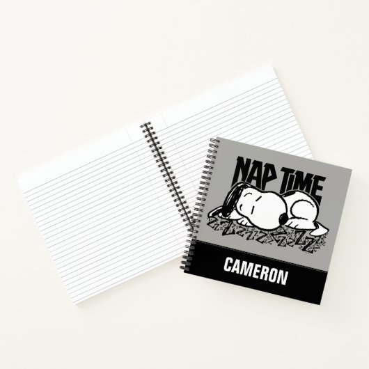 Rock-T-Shirts | Snoopy Nickerchen Time | Name hinz Notizblock (Innenseite)