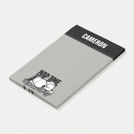 Rock-T-Shirts | Snoopy Nickerchen Time | Name hinz Post-it Klebezettel (angewinkelt)