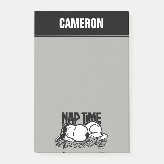 Rock-T-Shirts | Snoopy Nickerchen Time | Name hinz Post-it Klebezettel (Vorderseite)