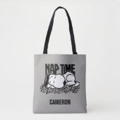 Rock-T-Shirts | Snoopy Nickerchen Time | Name hinz Tasche (Vorderseite)