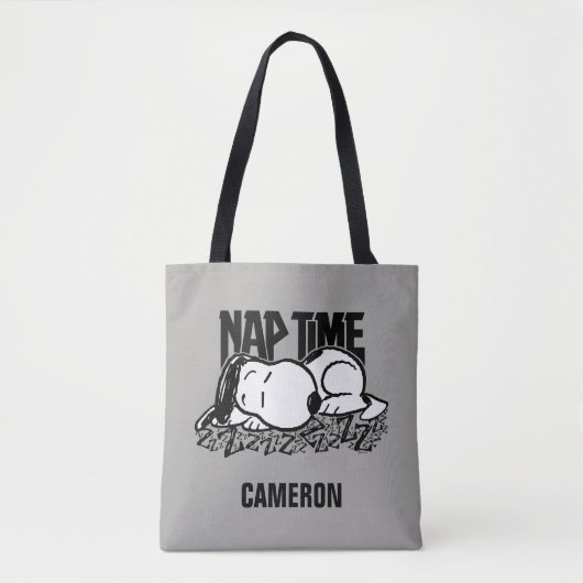 Rock-T-Shirts | Snoopy Nickerchen Time | Name hinz Tasche (Vorderseite)