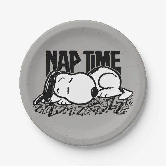 Rock-T-Shirts | Snoopy Nickerchen Time Pappteller (Vorderseite)