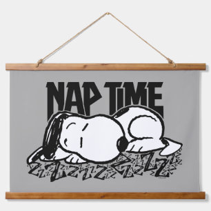 Rock-T-Shirts Snoopy Nickerchen Time Wandteppich Mit Holzrahmen